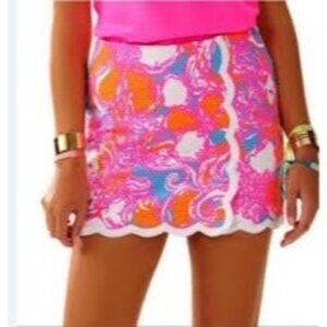 Lilly Pulitzer Michelina Mini Skort Size 2 Pink Orange Blue